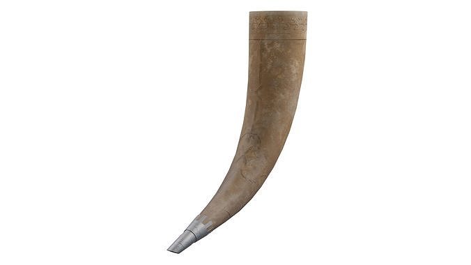 Medieval Horn 4K PBR Low-poly 3D model