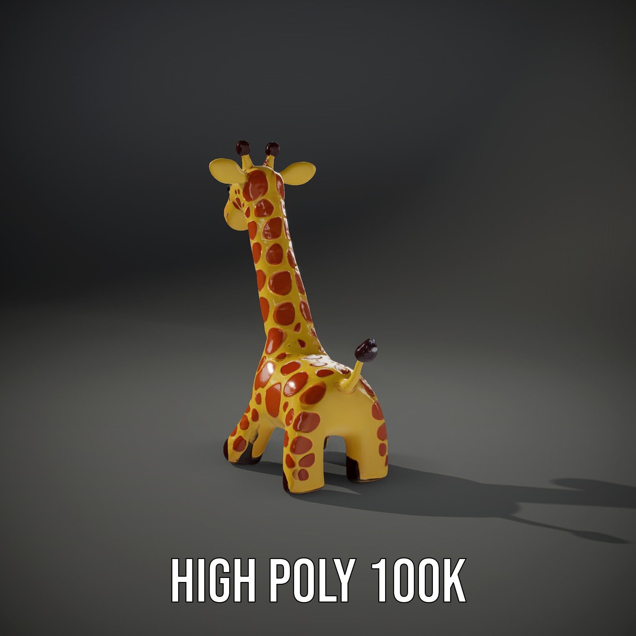 Inflatable Giraffe Toy Model Pack Low-poly 3D model_10