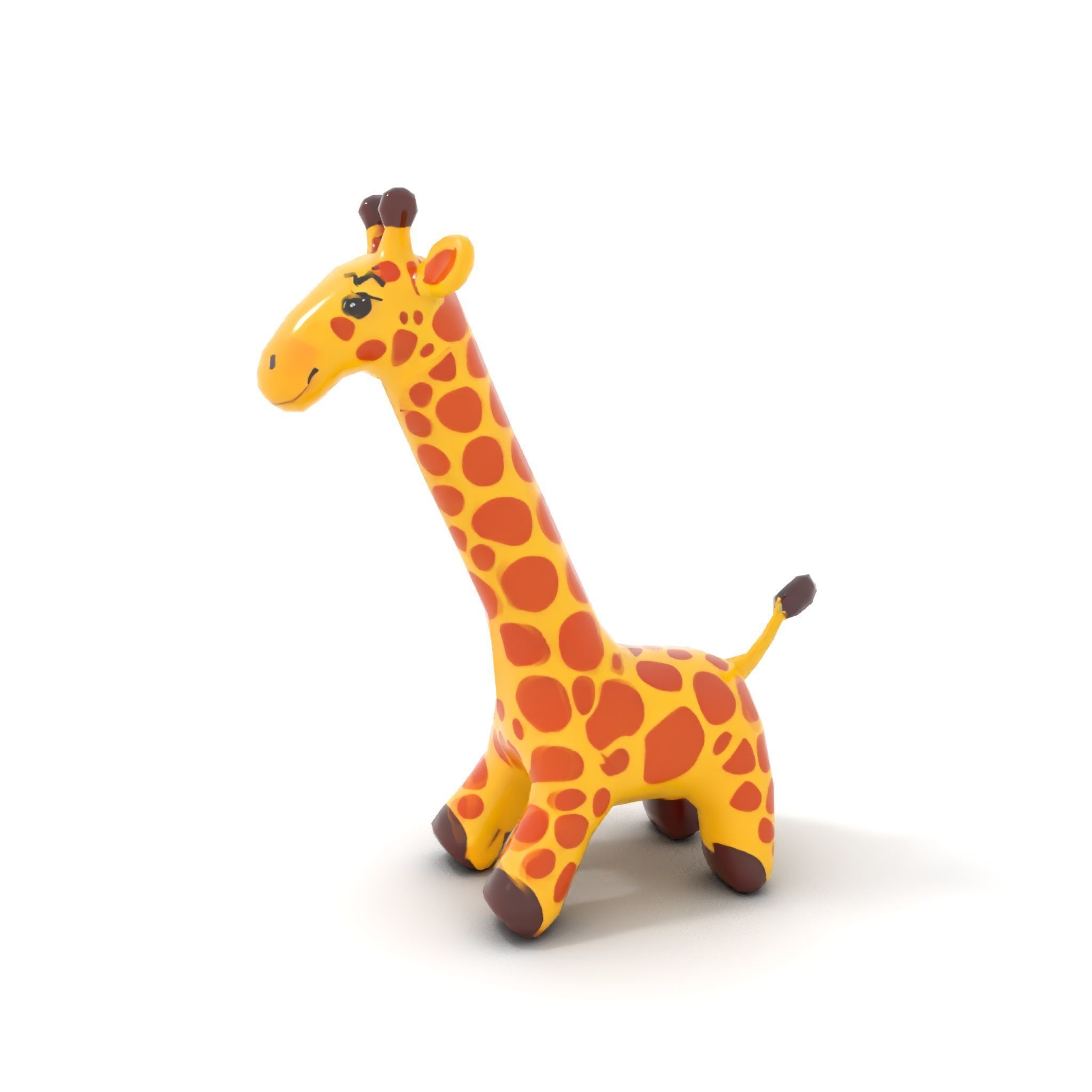 Inflatable Giraffe Toy Model Pack Low-poly 3D model_7