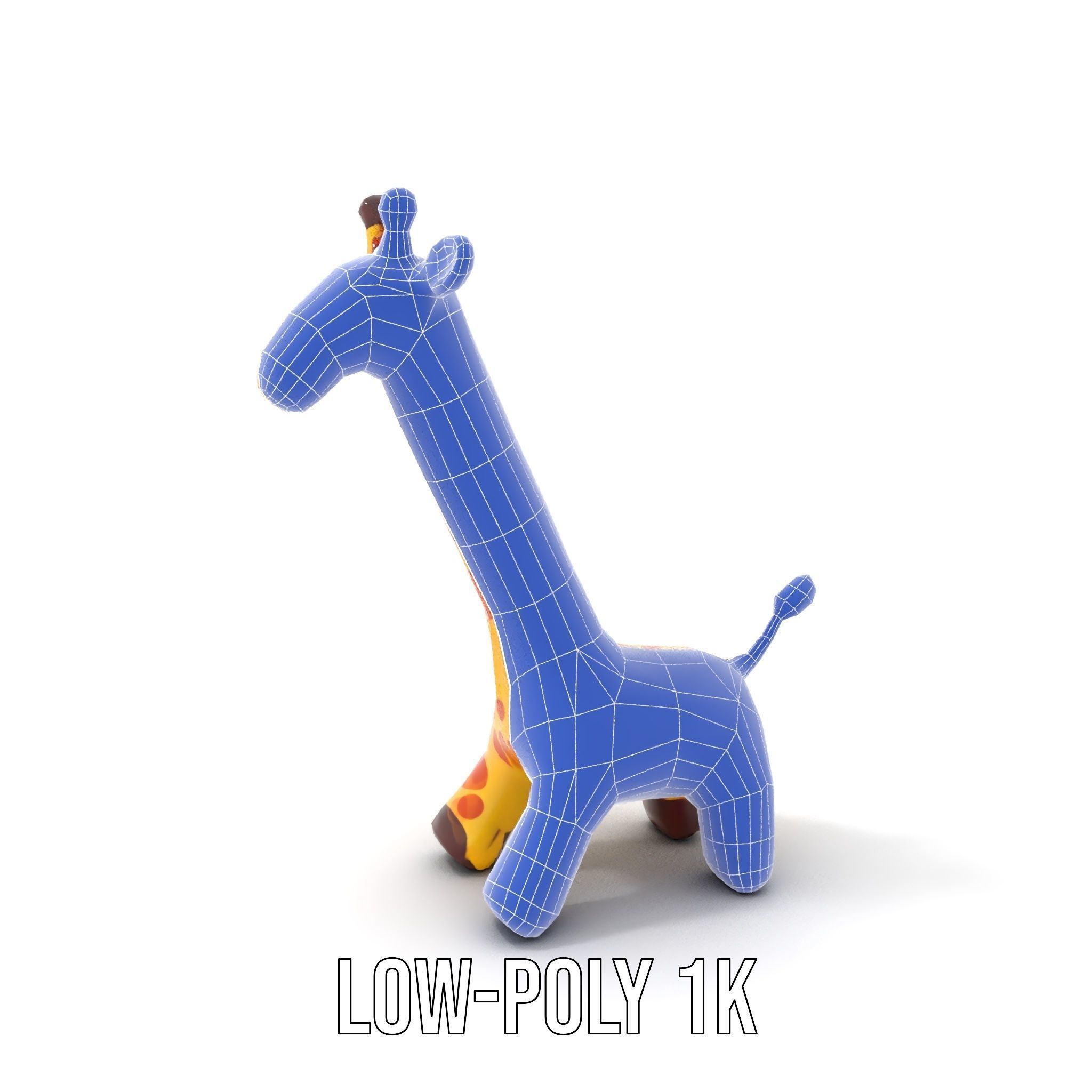 Inflatable Giraffe Toy Model Pack Low-poly 3D model_14