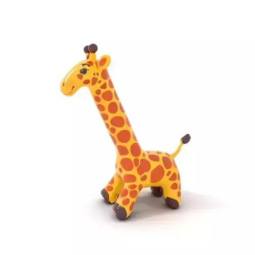 Inflatable Giraffe Toy Model Pack Low-poly 3D model