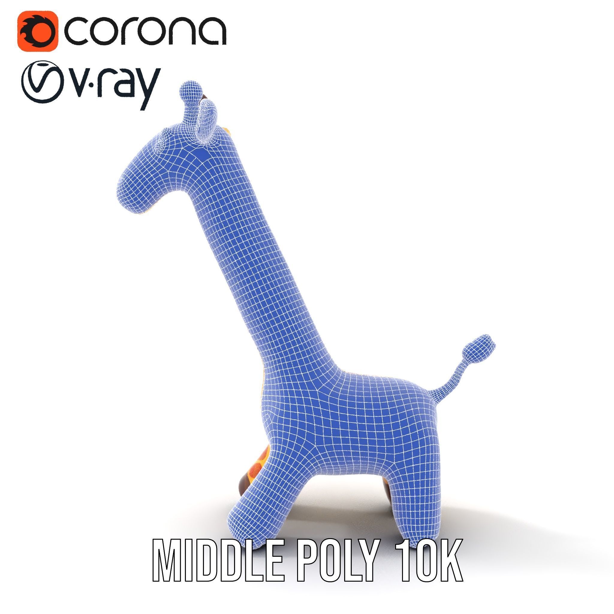 Inflatable Giraffe Toy Model Pack Low-poly 3D model_27