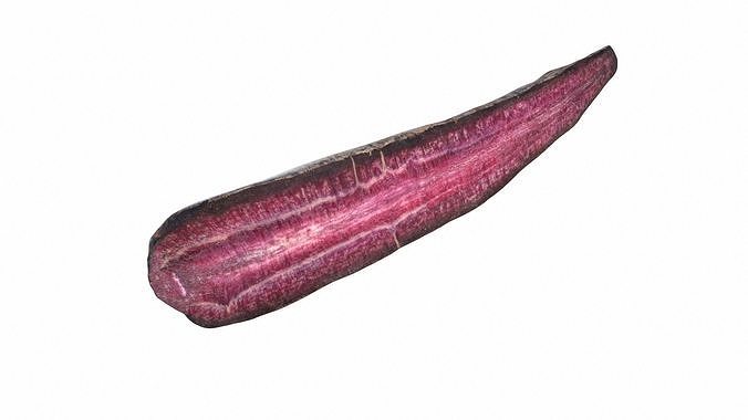 Purple Carrot Low-poly 3D model