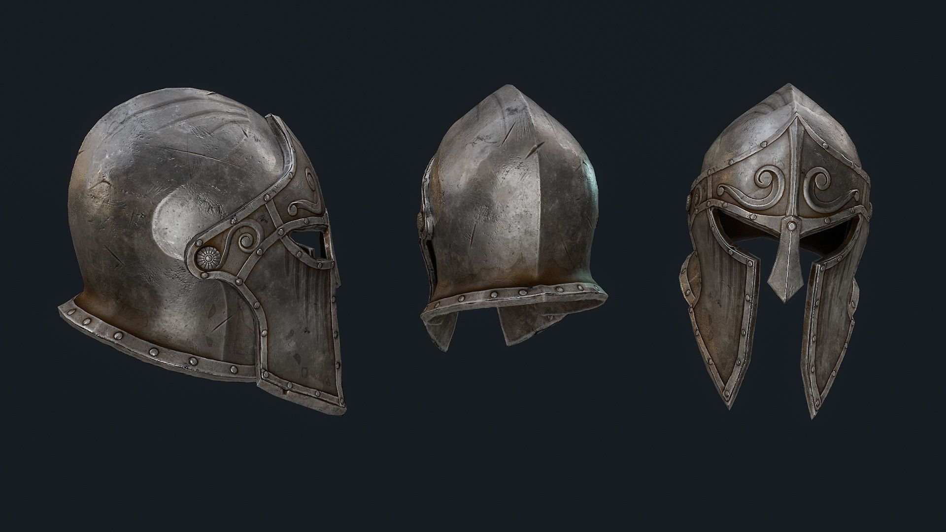   Iron Helmet 6 3D model_4