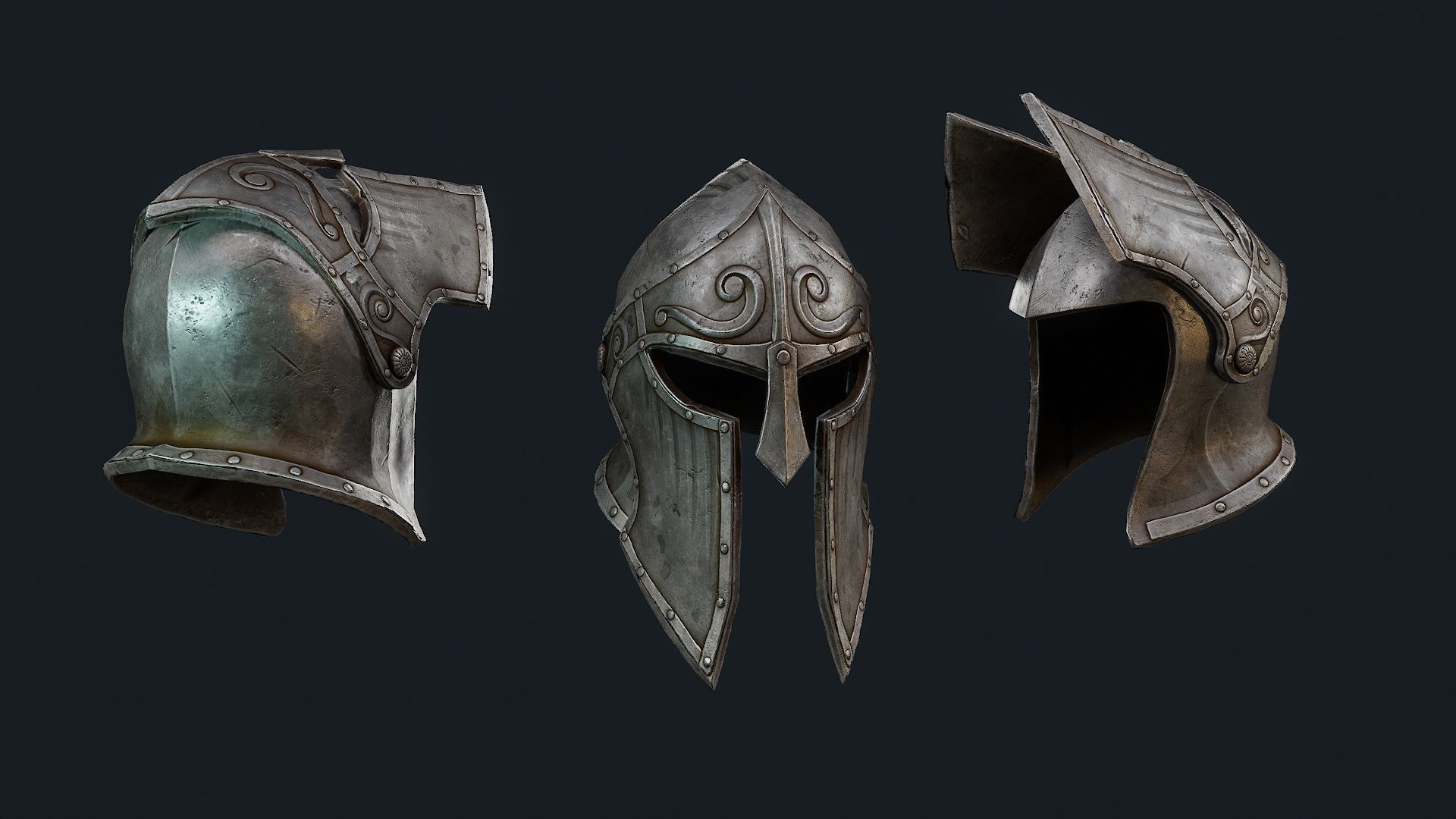   Iron Helmet 6 3D model_5
