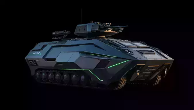 4k futuristic concept sci-fi design armored car 3D model