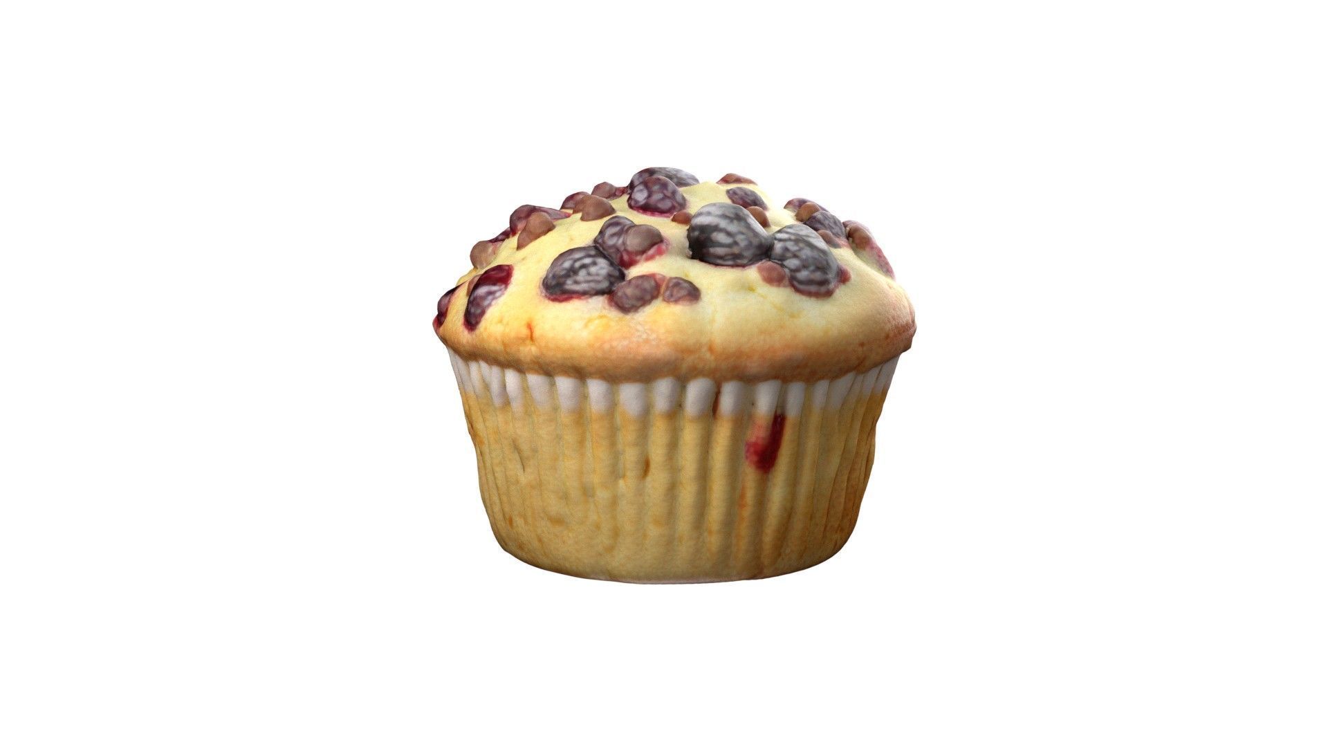 Muffin 19  Low-poly 3D model_7