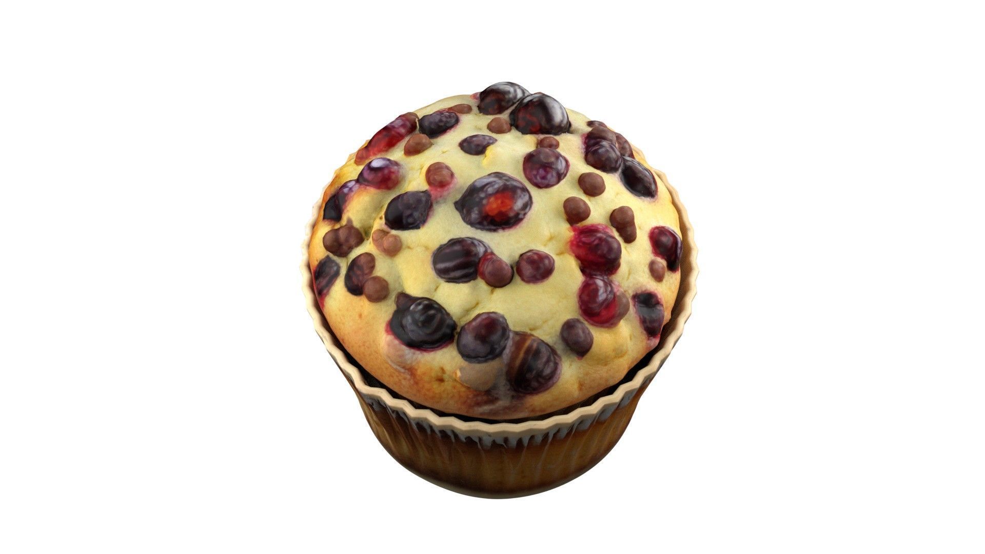 Muffin 19  Low-poly 3D model_5