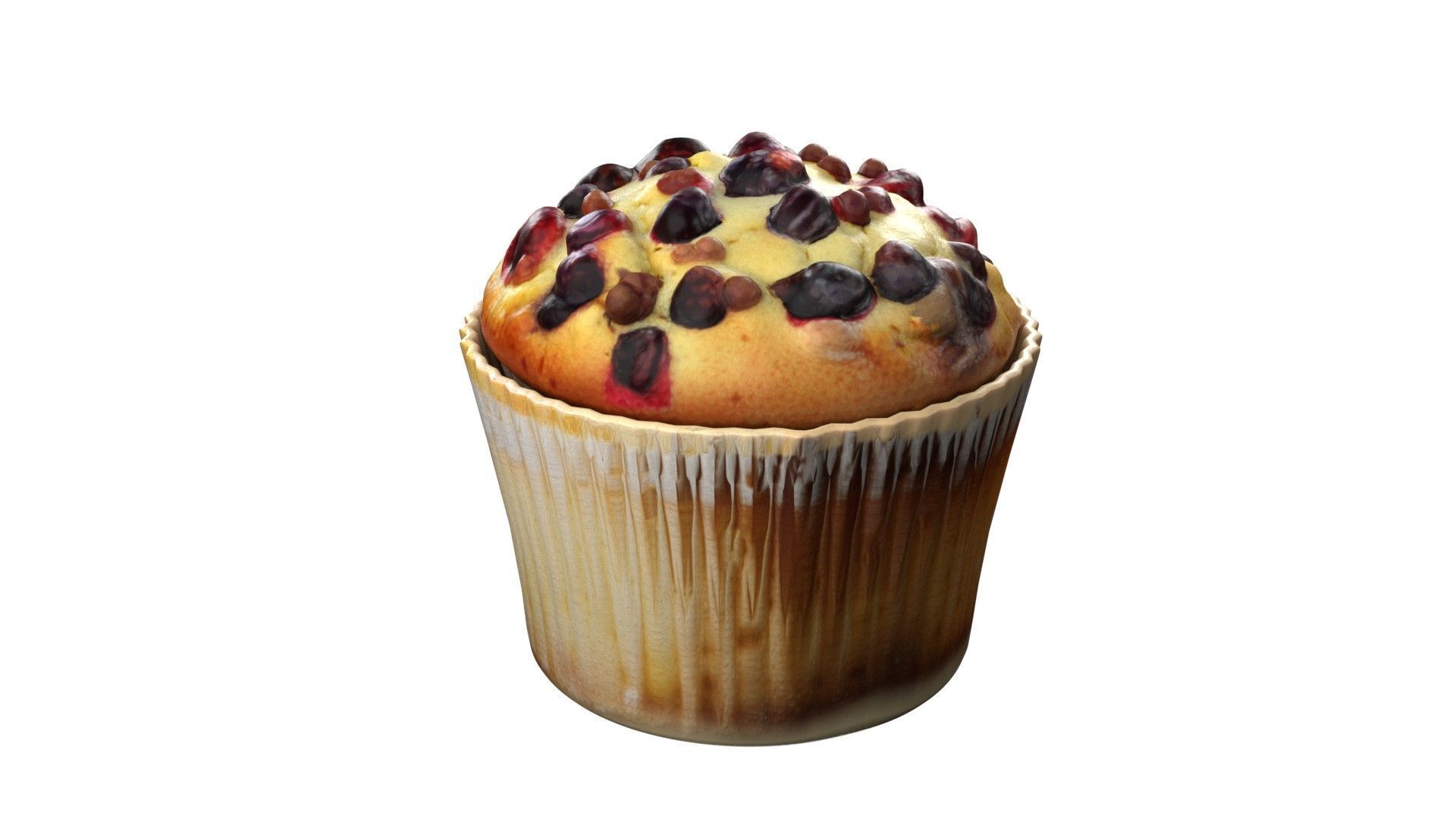 Muffin 19  Low-poly 3D model_4