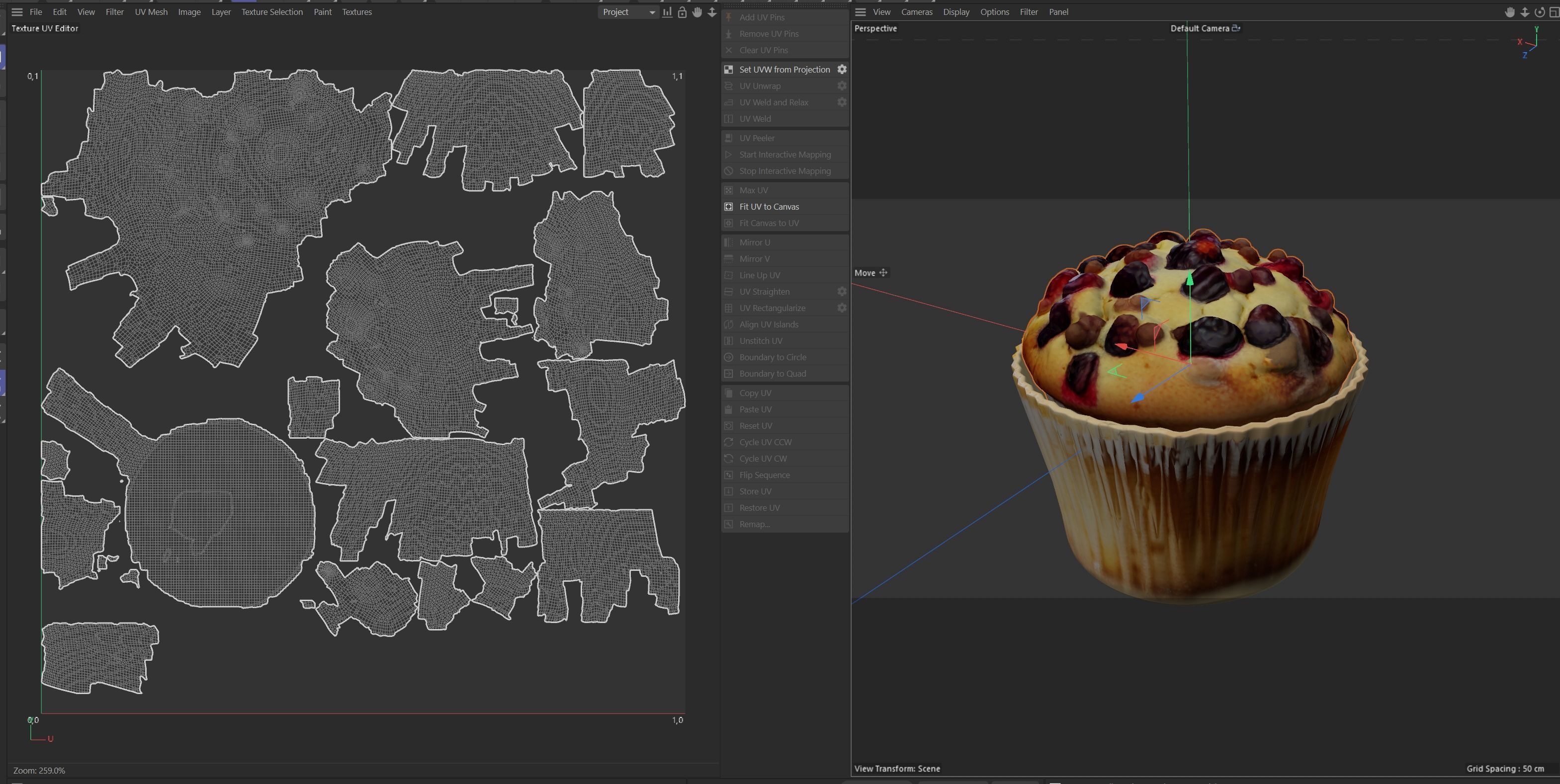 Muffin 19  Low-poly 3D model_8