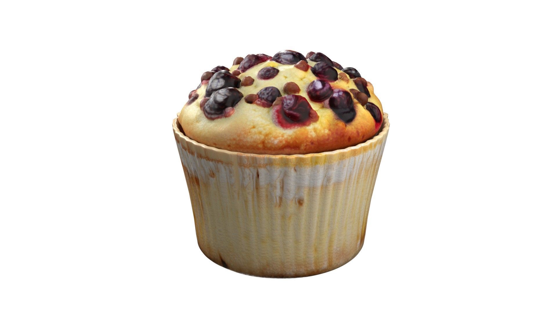 Muffin 19  Low-poly 3D model_1