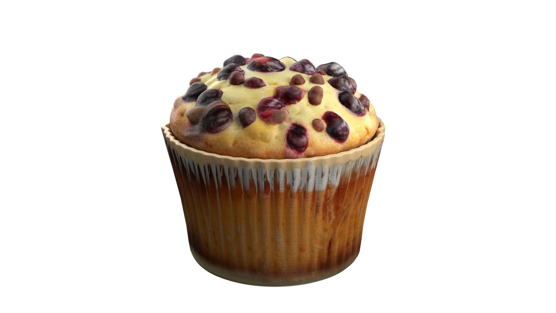 Muffin 19  Low-poly 3D model_3