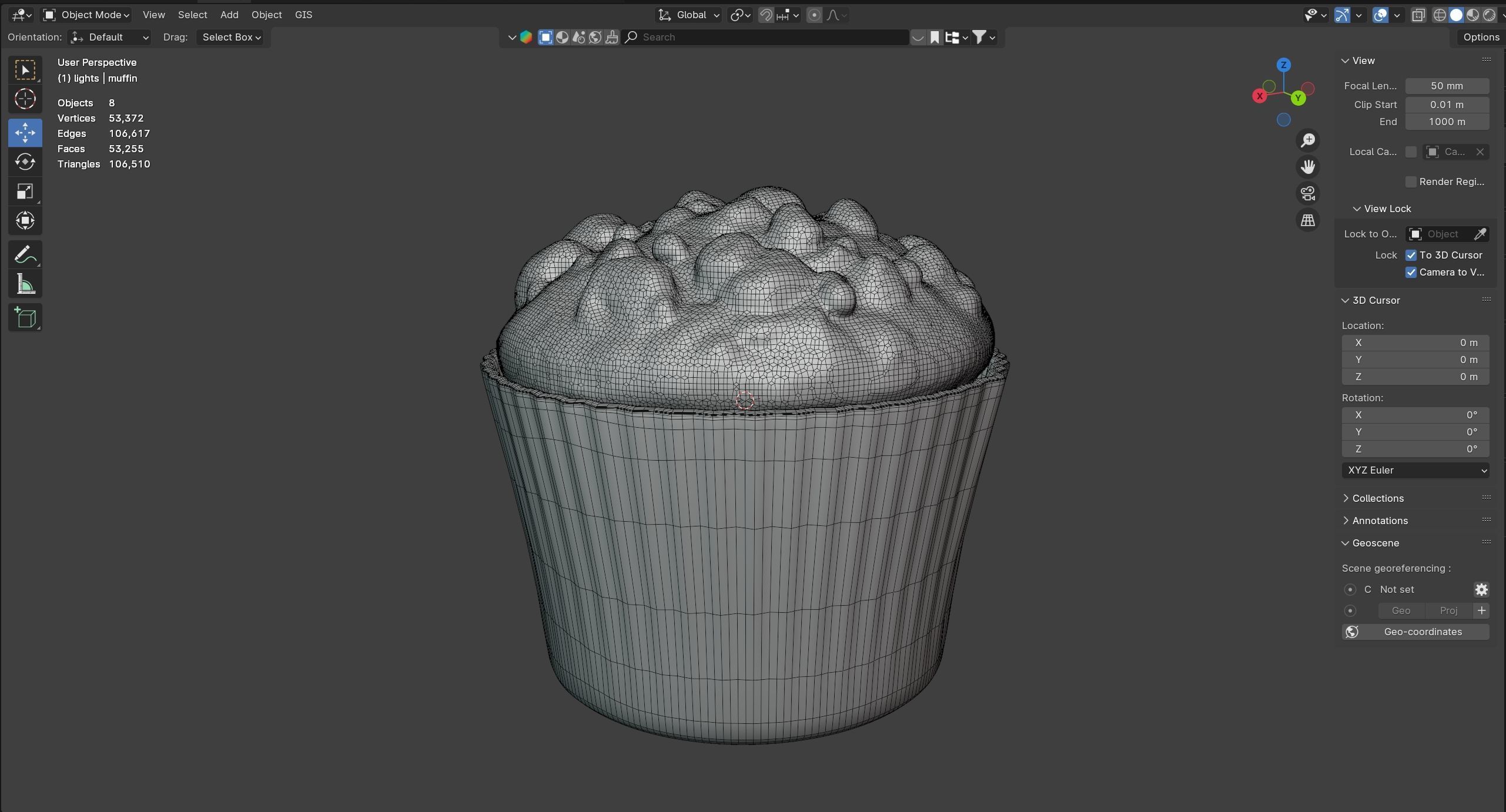 Muffin 19  Low-poly 3D model_9