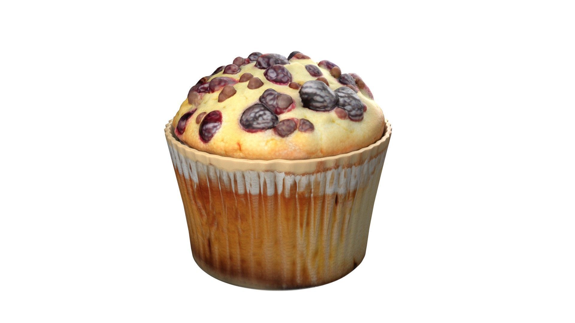 Muffin 19  Low-poly 3D model_2