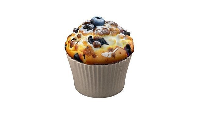 Muffins collection 3   Low-poly 3D model 5
