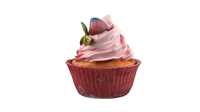 Muffins collection 3   Low-poly 3D model 2