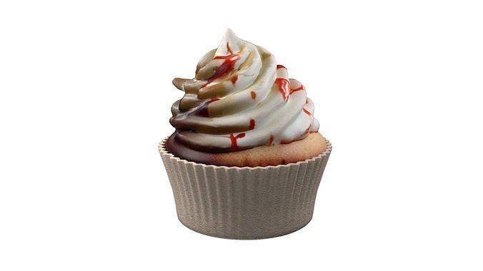 Muffins collection 3   Low-poly 3D model 4