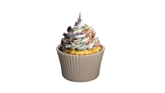 Muffins collection 3   Low-poly 3D model 6
