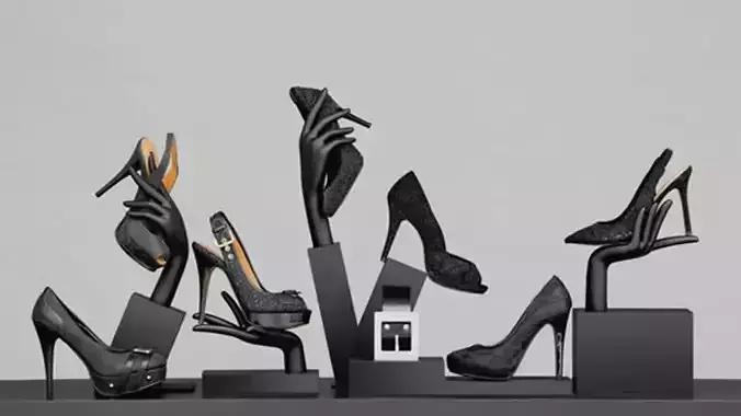 Stylized Hand Statue 3D Decorative Prop for Interior Design