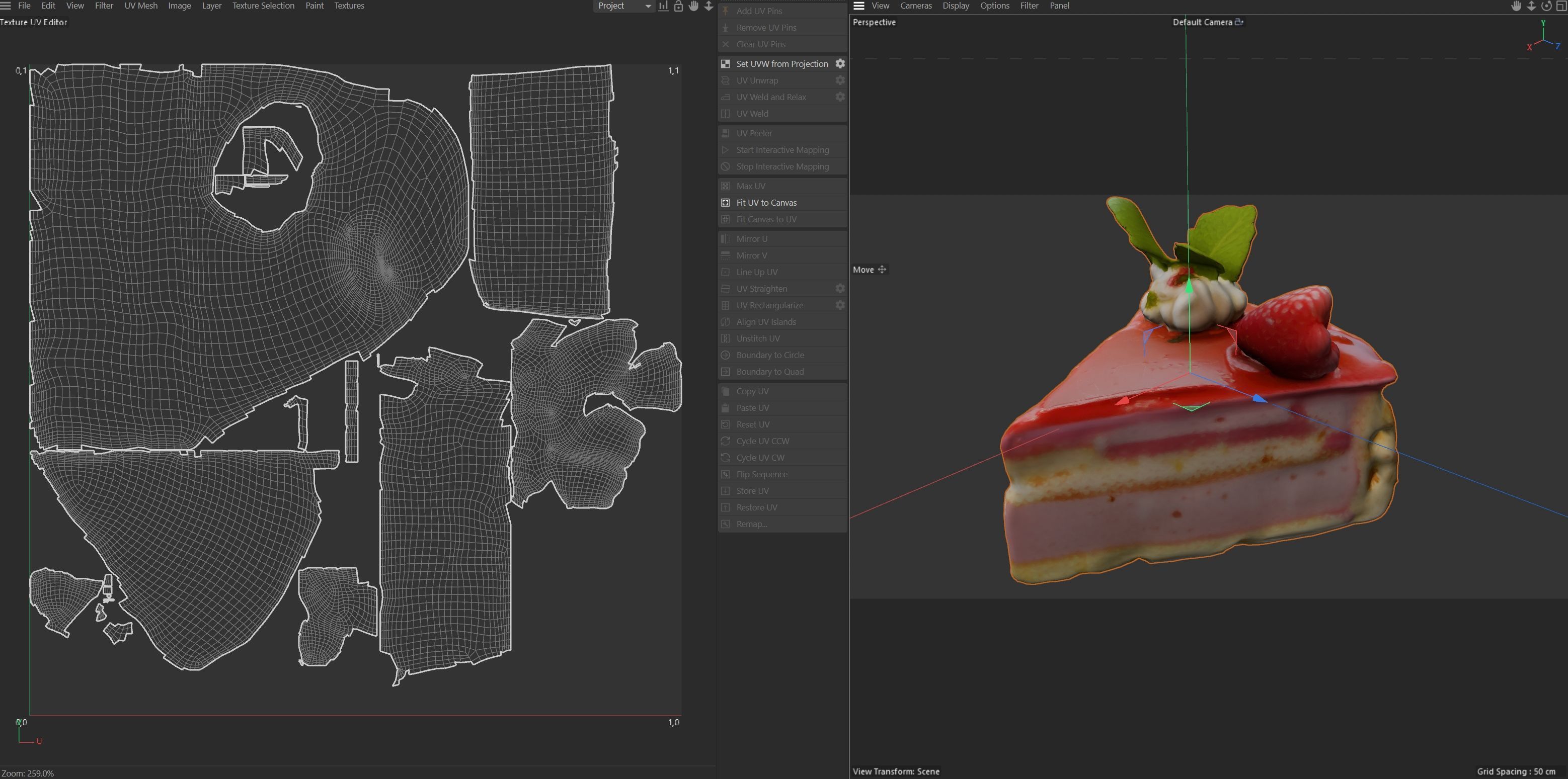 Pastry 1  Low-poly 3D model_7