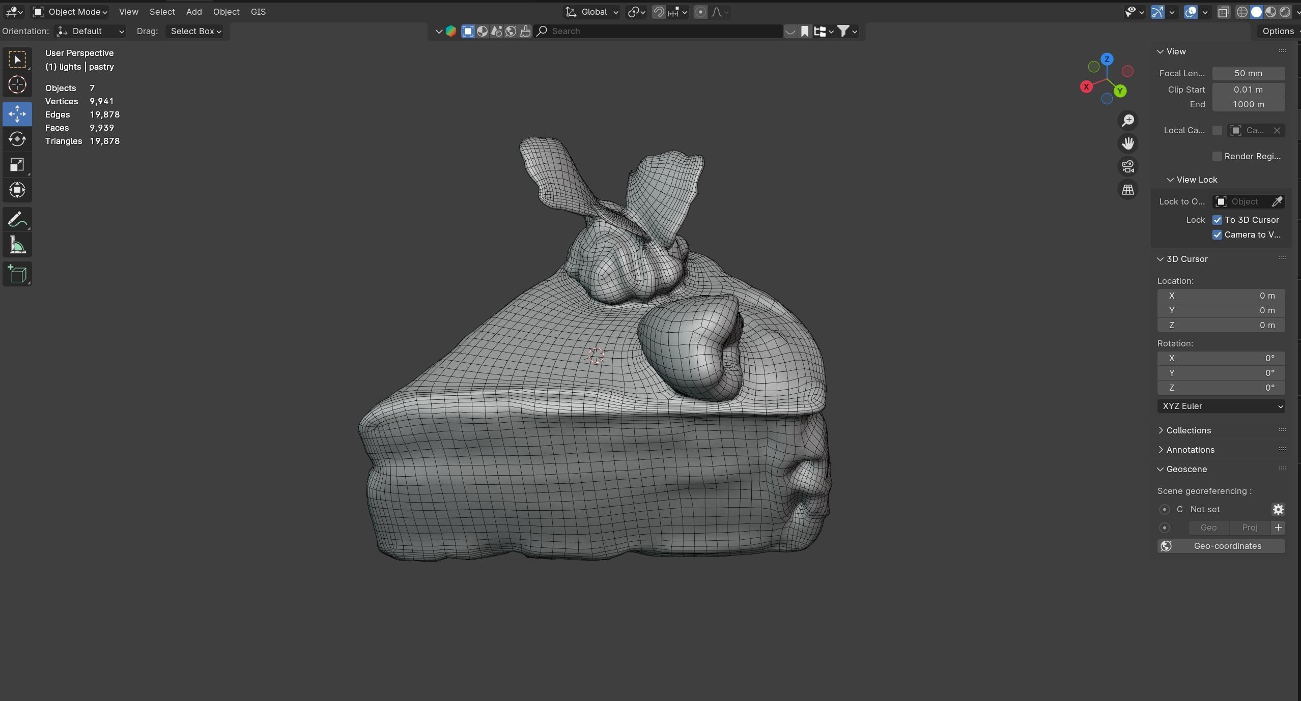 Pastry 1  Low-poly 3D model_8