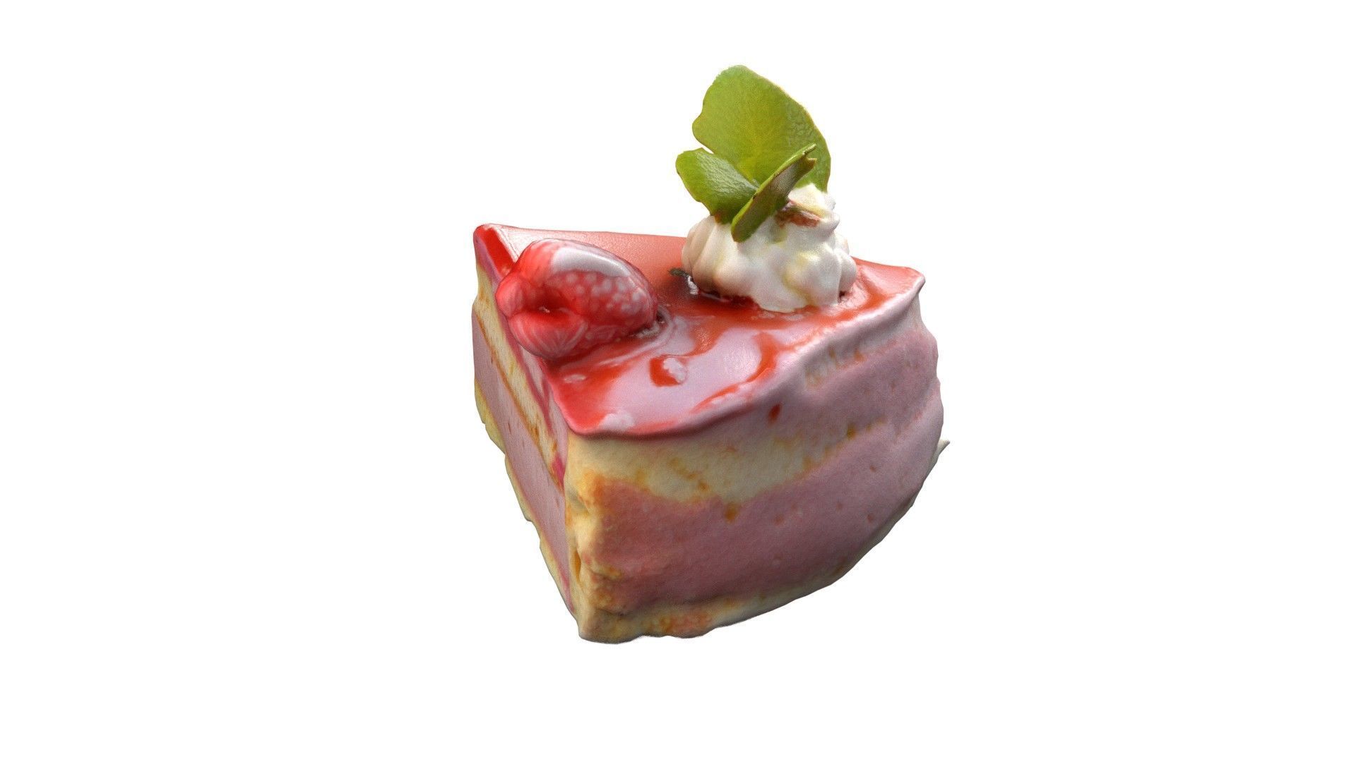 Pastry 1  Low-poly 3D model_5