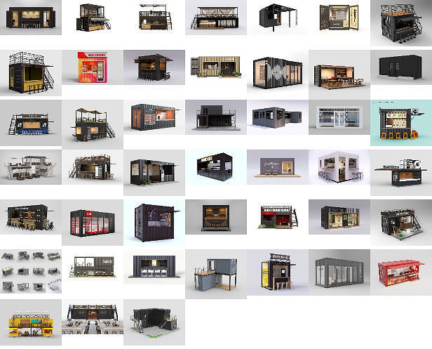 Shipping Container 3D Model Collection