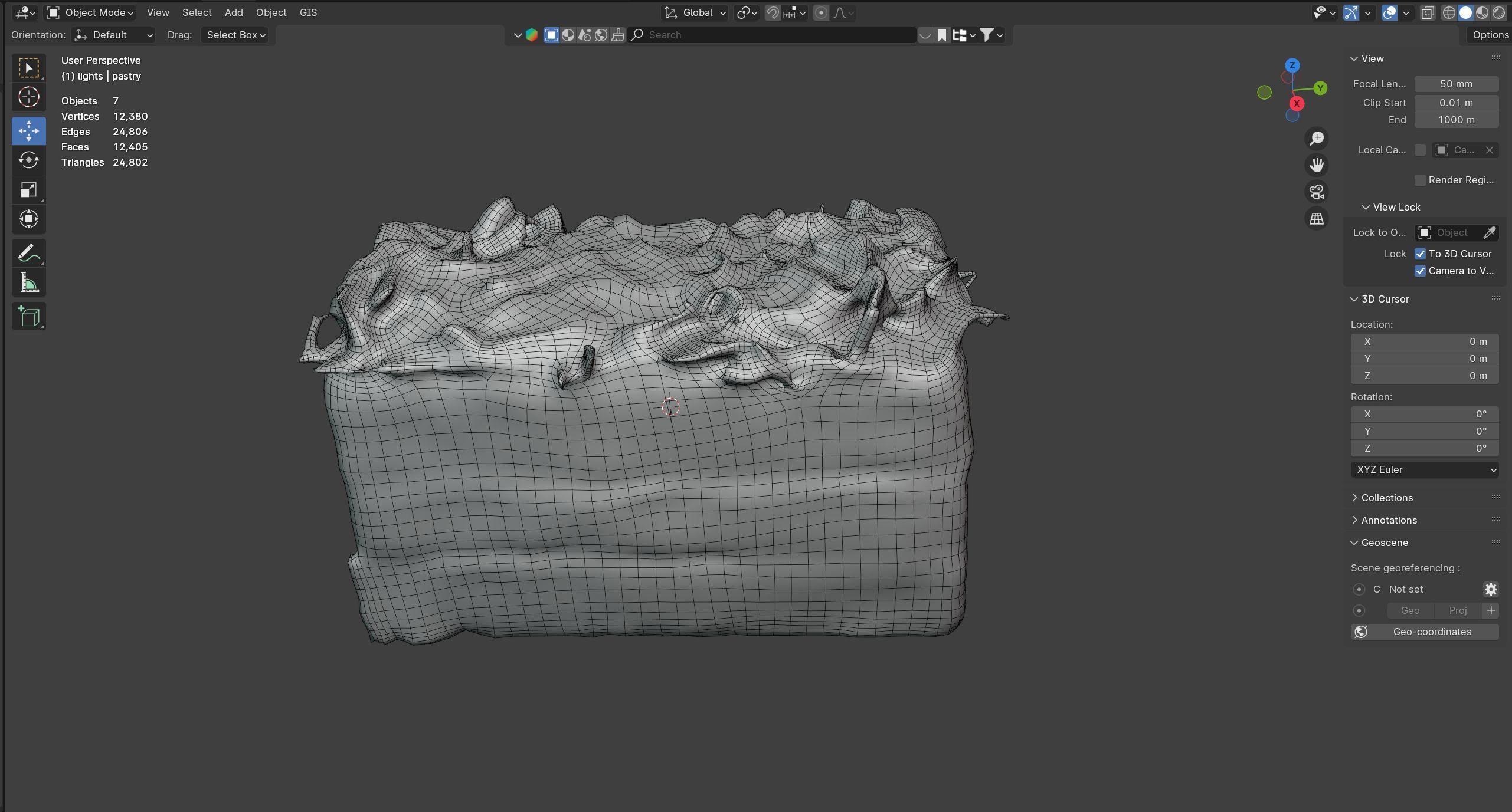 Pastry 3   Low-poly 3D model_8