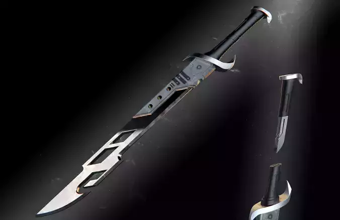 Annihilation heavy sword with hidden blade 3D print model