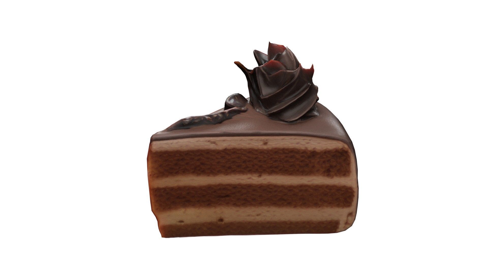 Pastry 4   Low-poly 3D model_1