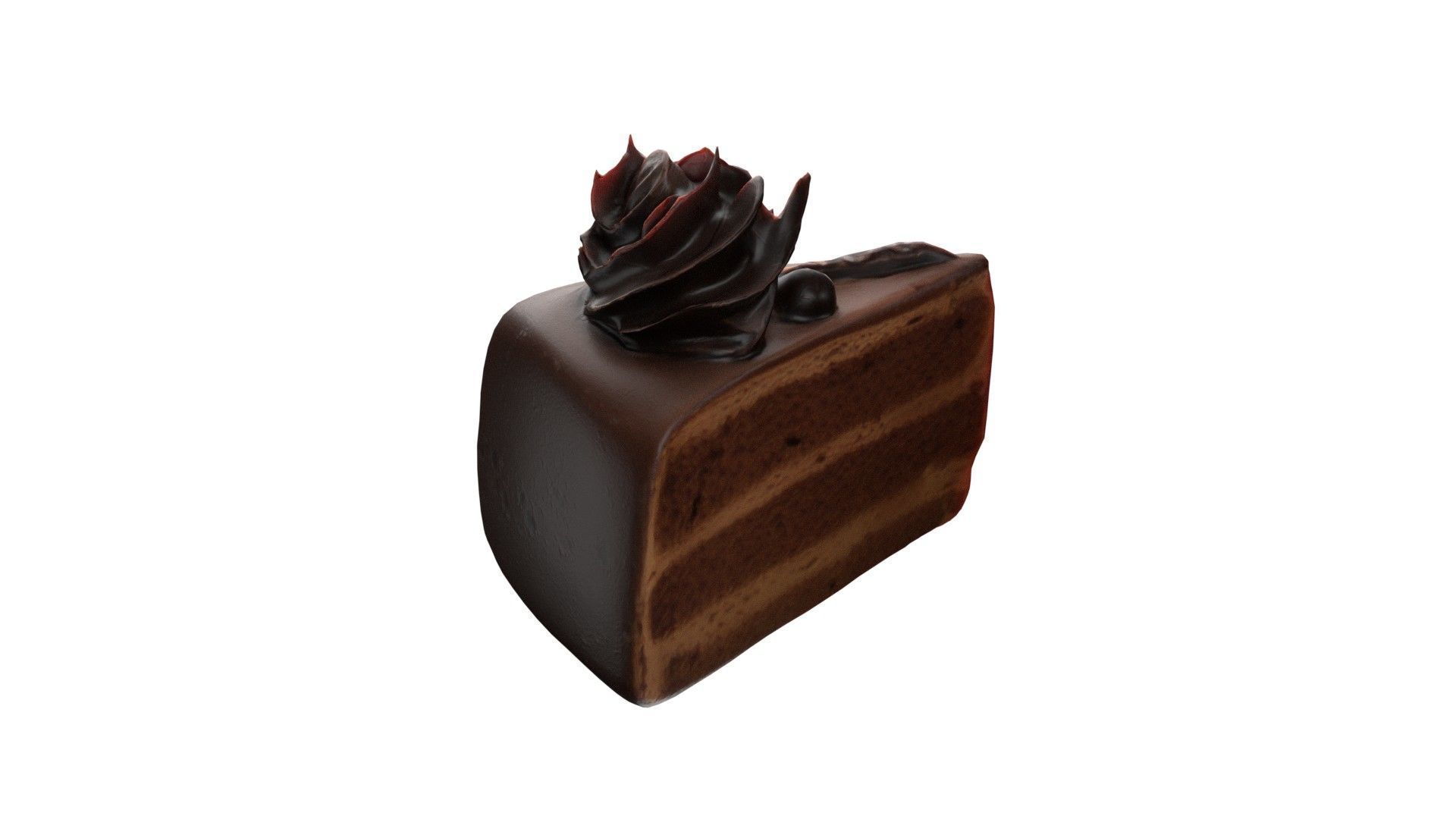 Pastry 4   Low-poly 3D model_3