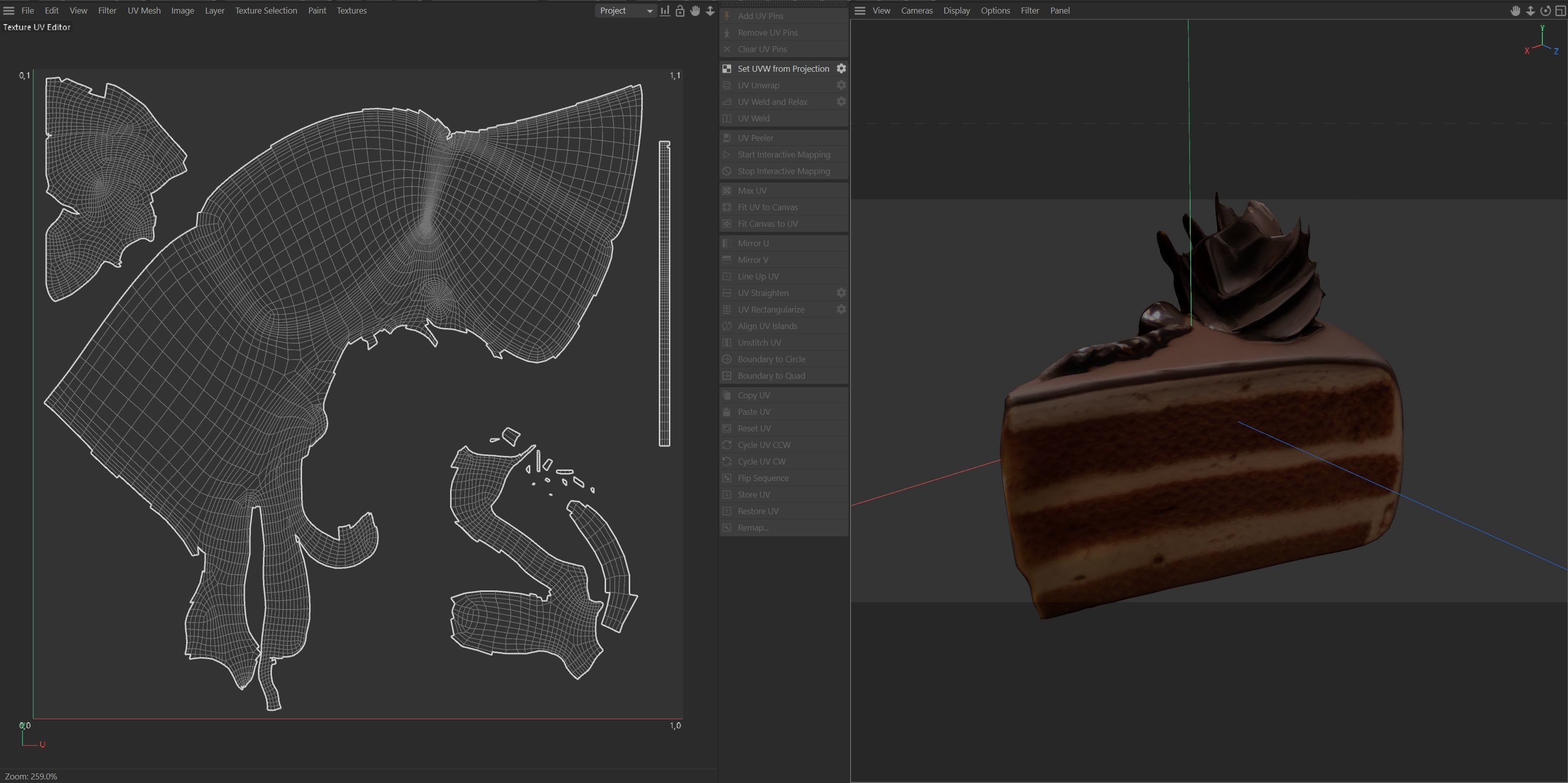 Pastry 4   Low-poly 3D model_6