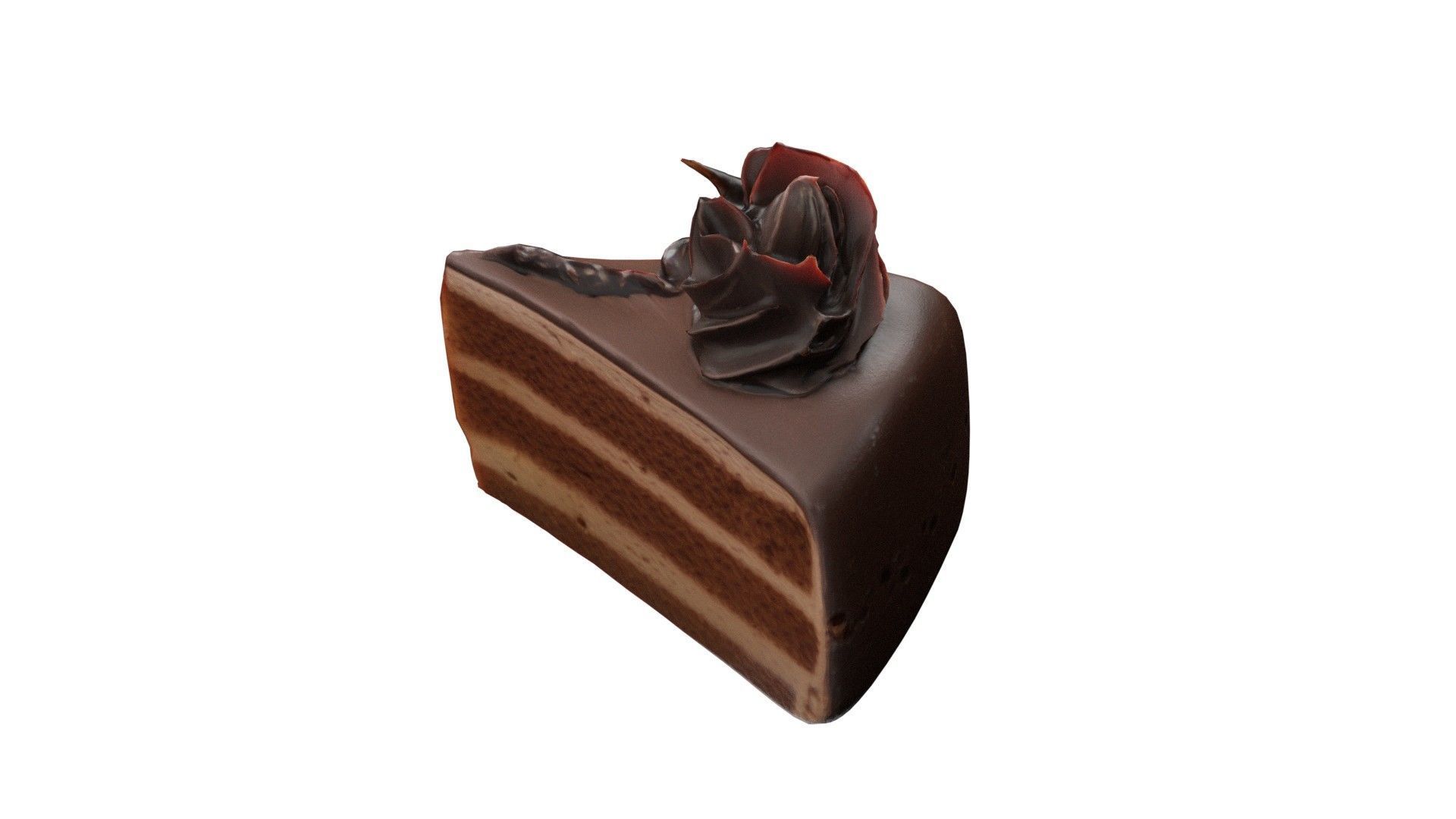 Pastry 4   Low-poly 3D model_2