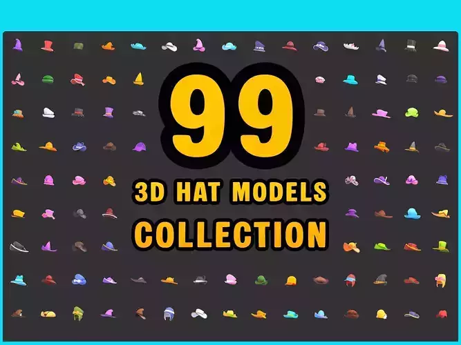Hat Collection Vol 2 3D model 3D model
