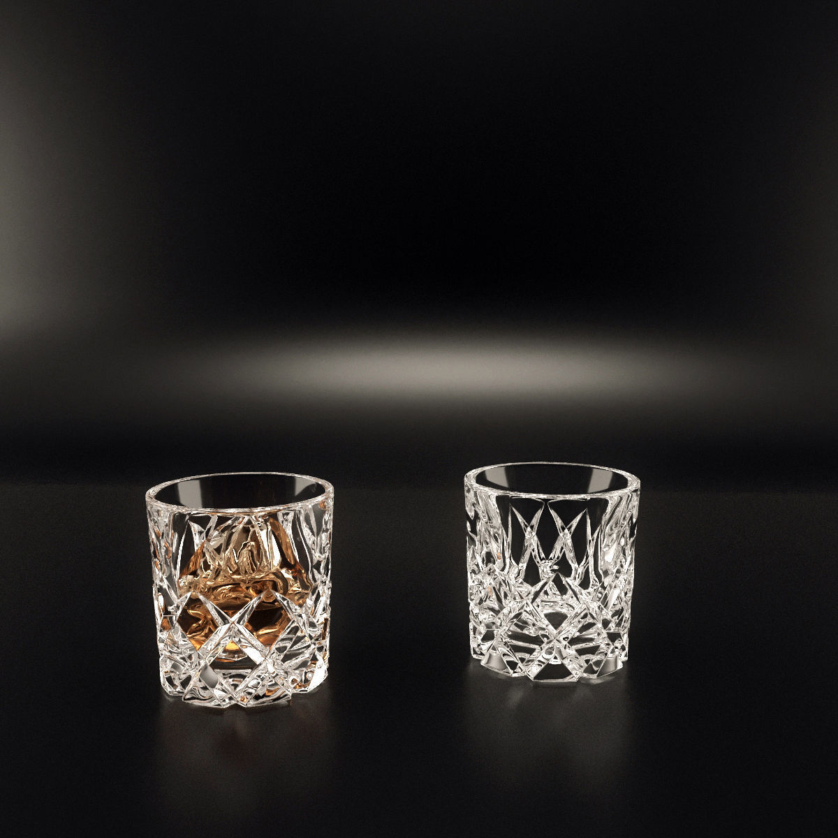 Bohemia Crystal Decanter Set 3D model_3