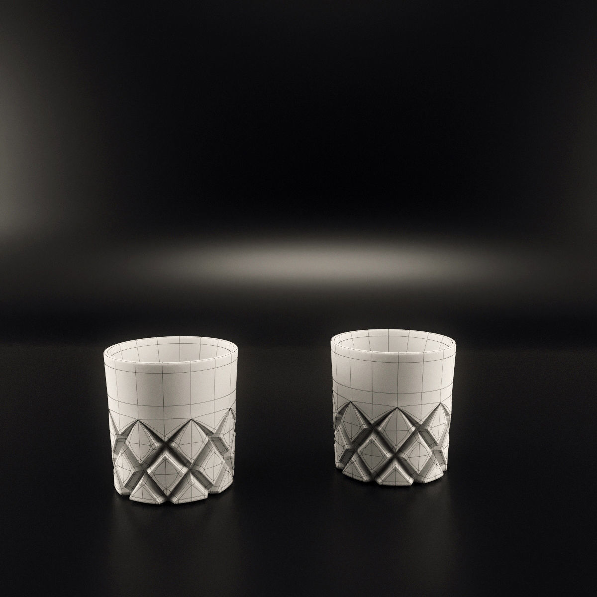 Bohemia Crystal Decanter Set 3D model_7