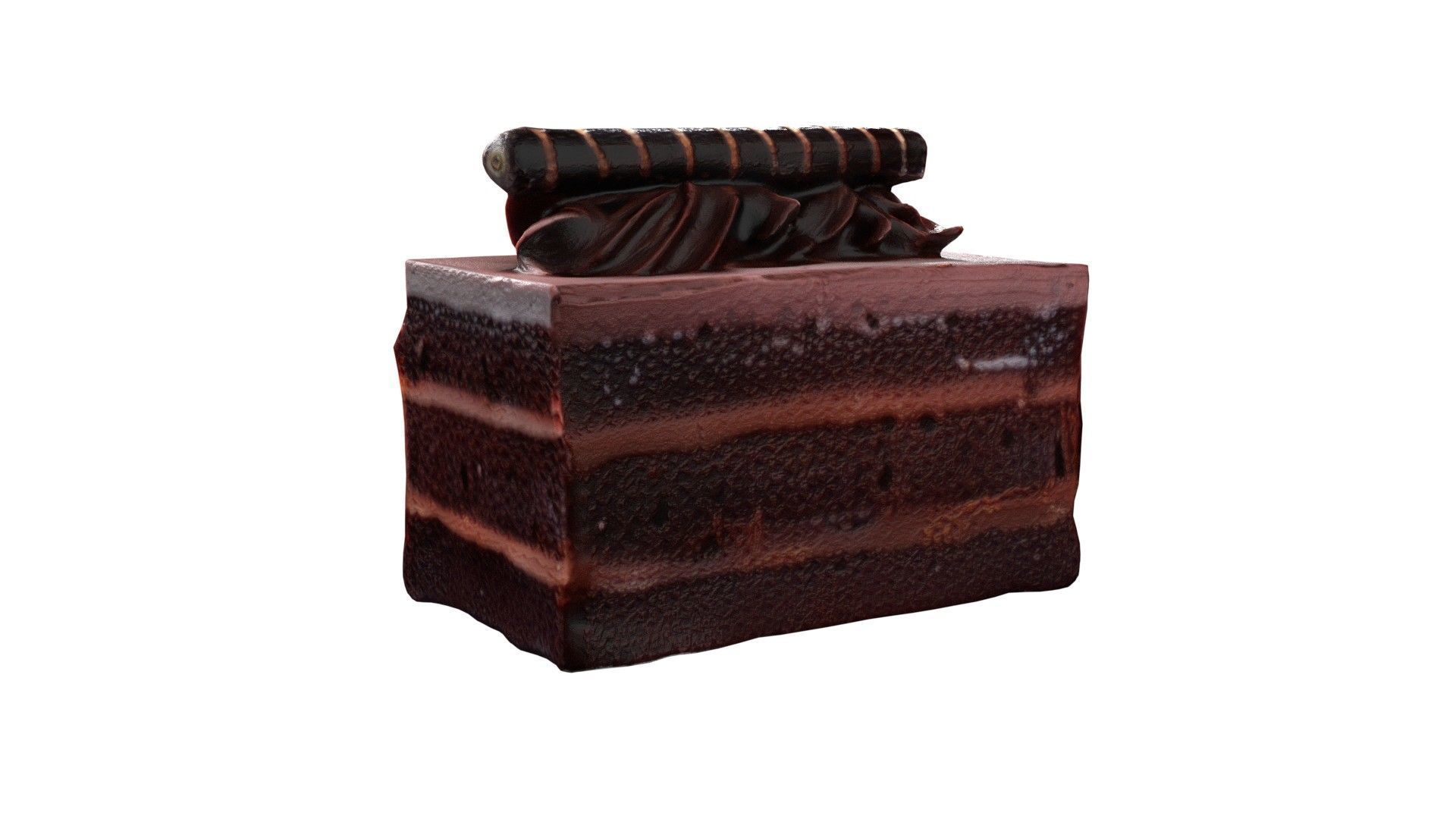 Pastry 6   Low-poly 3D model_3