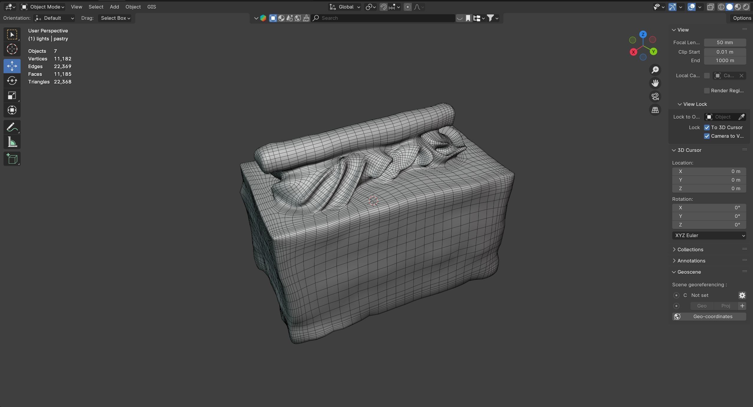 Pastry 6   Low-poly 3D model_7