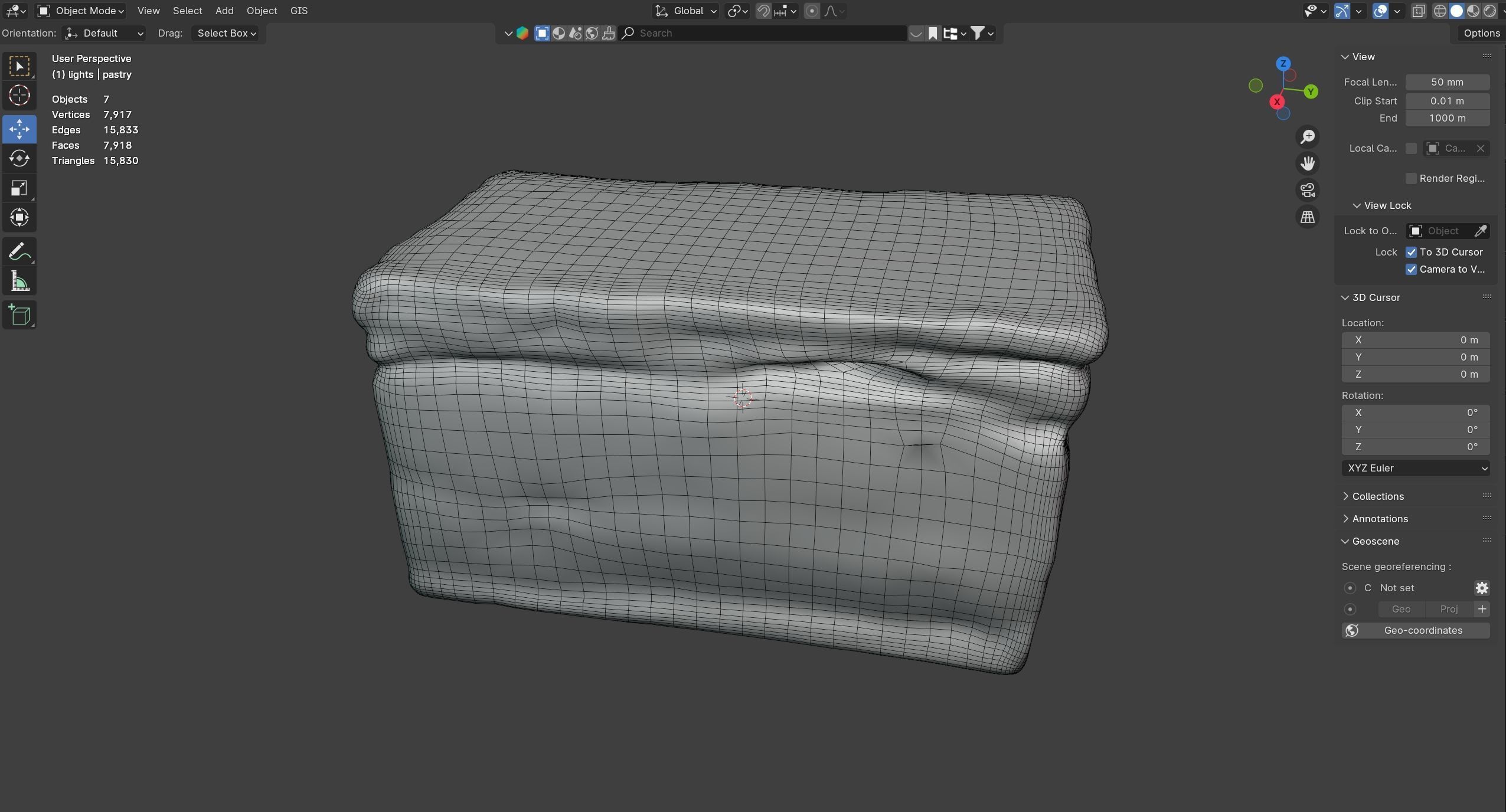 Pastry 10 Low-poly 3D model_7