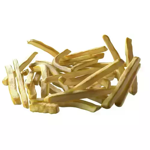 French Fries pile  Low-poly 3D model