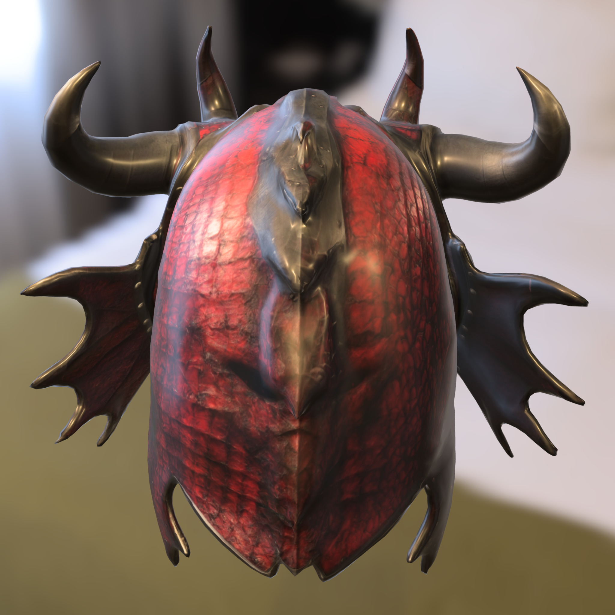 Demonic Skull Helmet 3D model_4