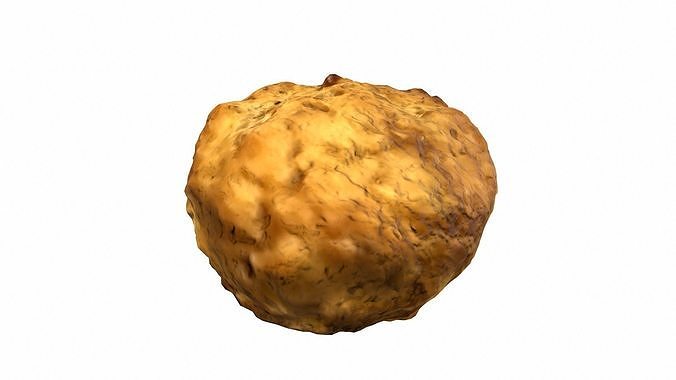 Oatmeal Cookie Low-poly 3D model