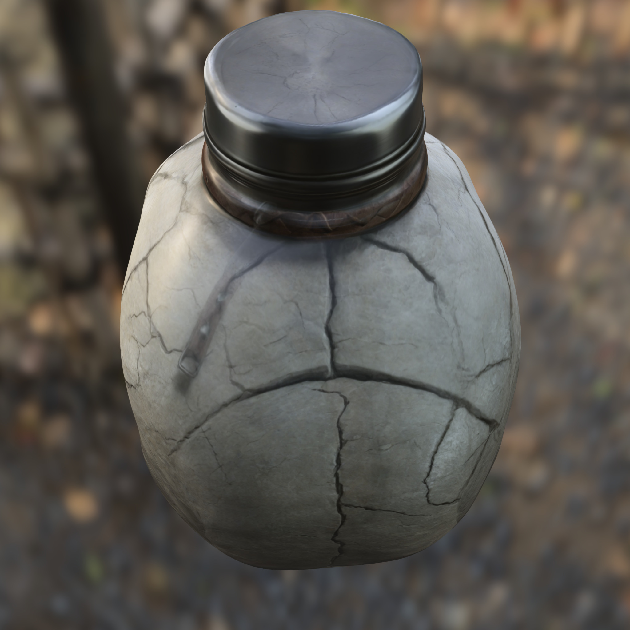 Skull Flask  Potion Bottle  3D model_4