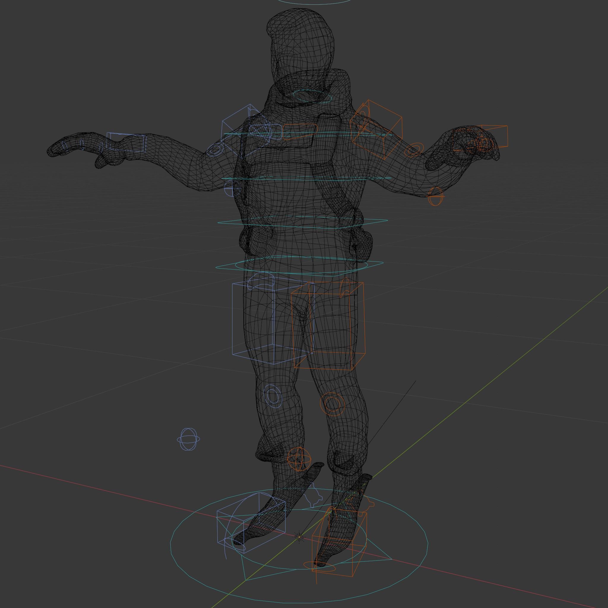 Skiing Adventurer Rigged and Animated D Character Model Low-poly 3D model_5