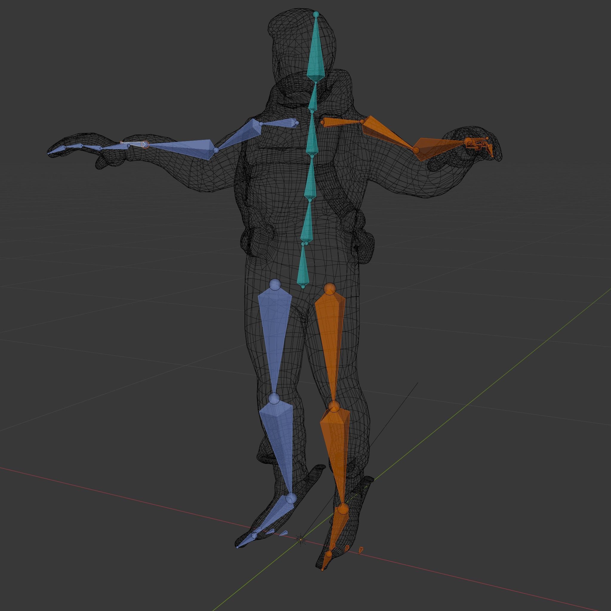 Skiing Adventurer Rigged and Animated D Character Model Low-poly 3D model_6