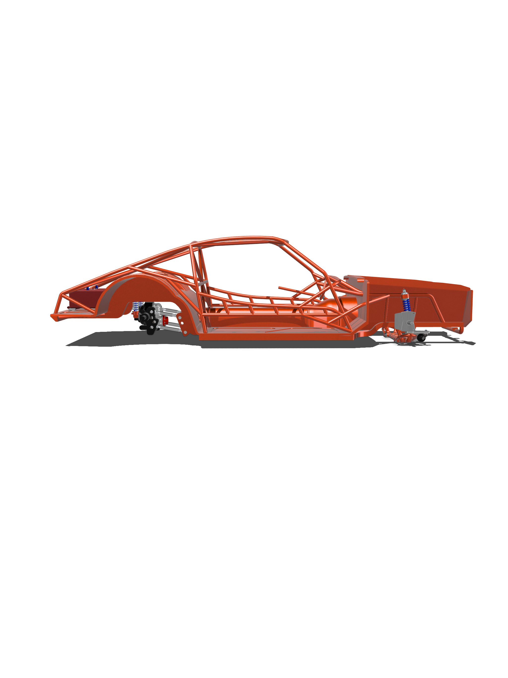 Pro Street Chassis Platform for 65 Mustang 3D print model_14