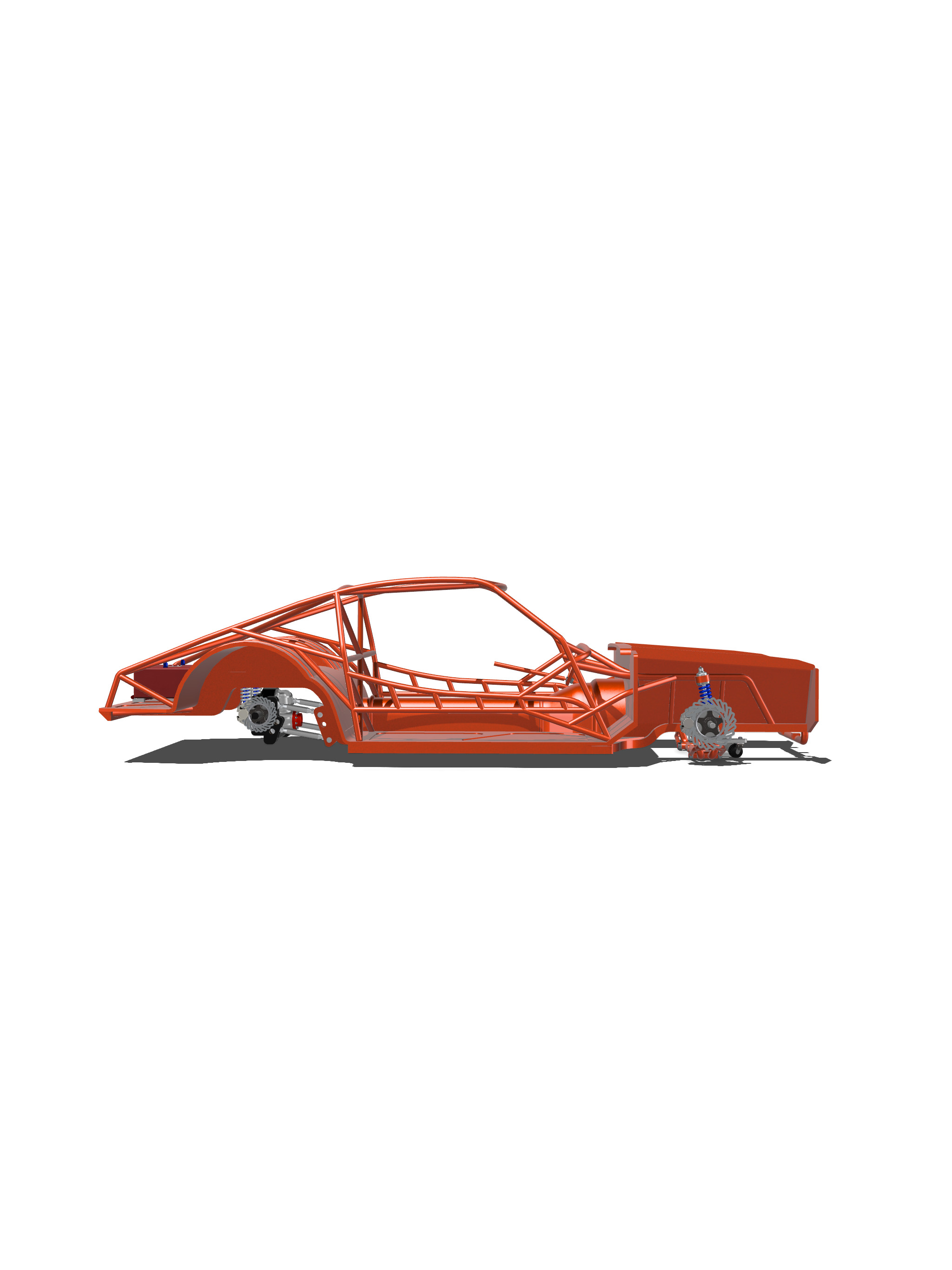 Pro Street Chassis Platform for 65 Mustang 3D print model_16