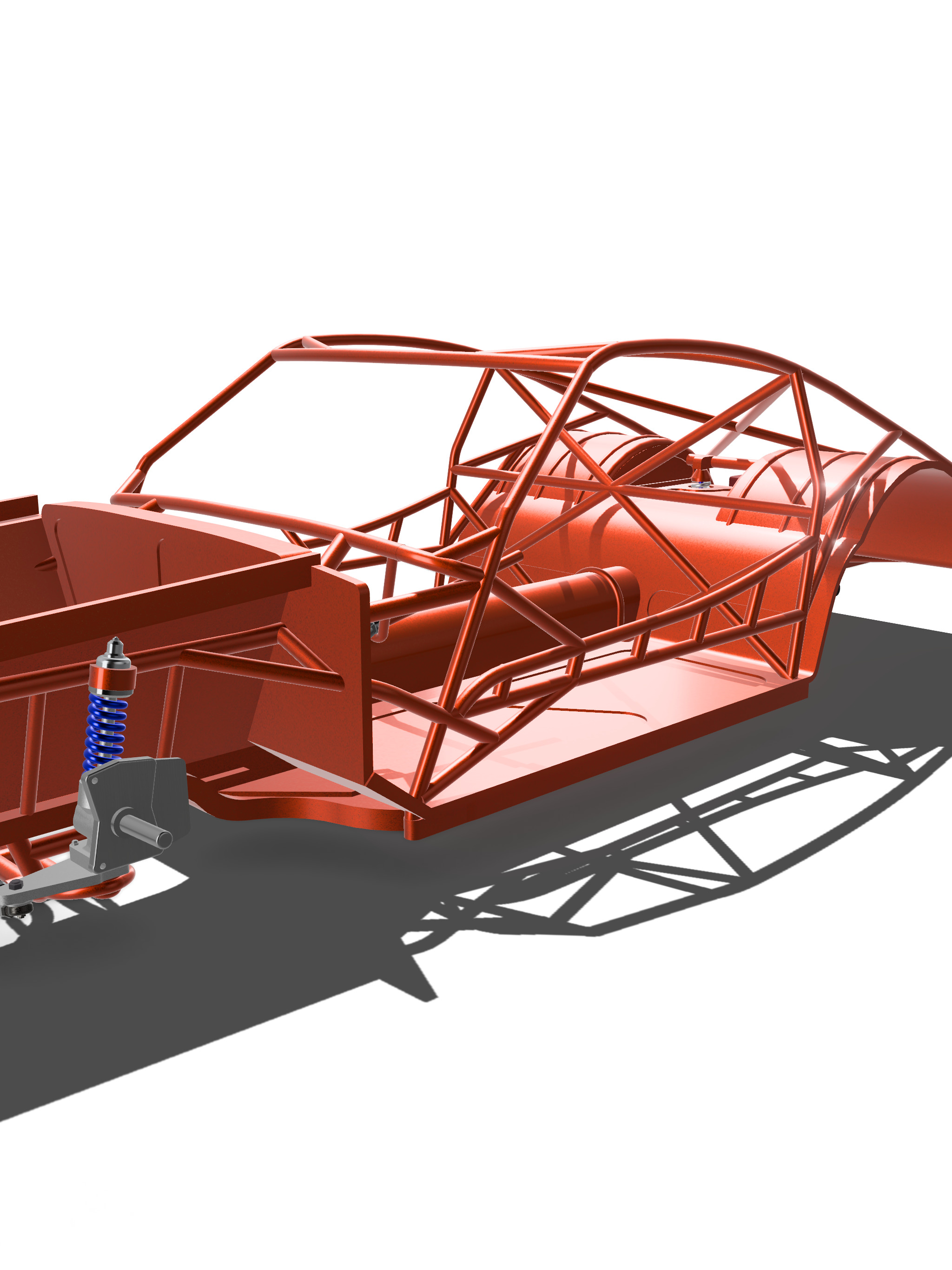 Pro Street Chassis Platform for 65 Mustang 3D print model_11