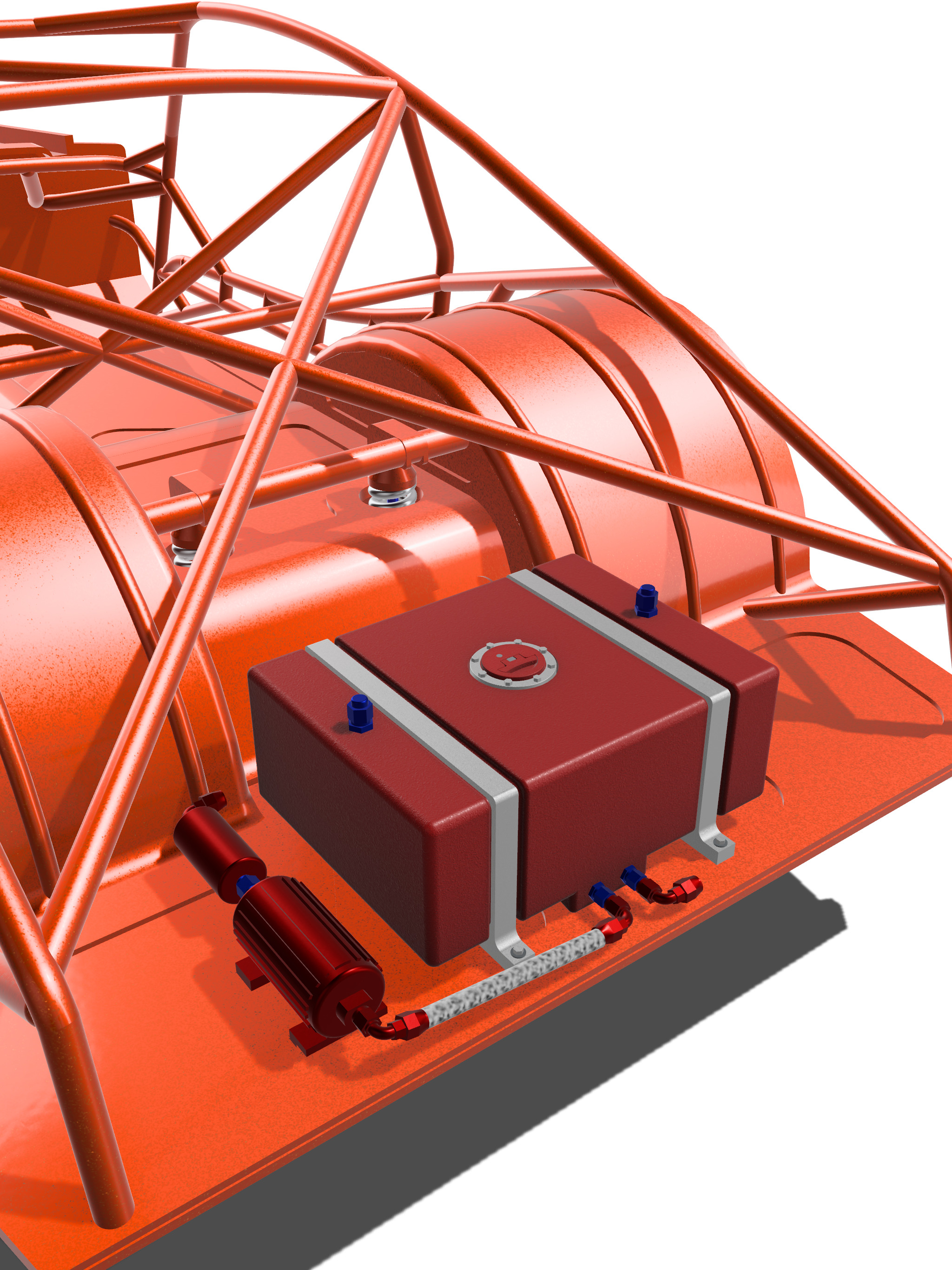 Pro Street Chassis Platform for 65 Mustang 3D print model_7