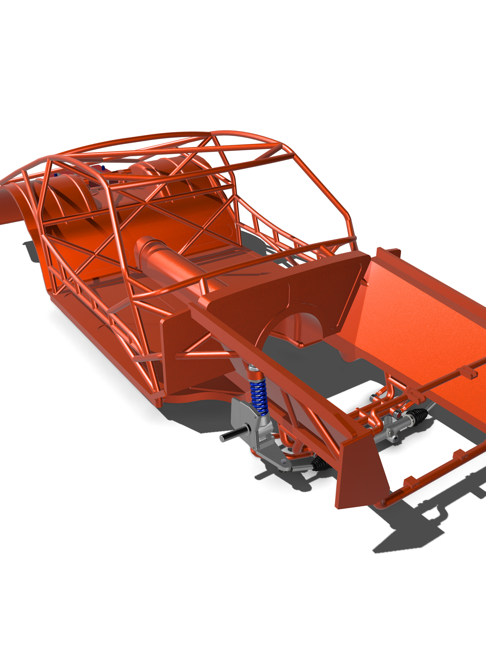 Pro Street Chassis Platform for 65 Mustang 3D print model_2